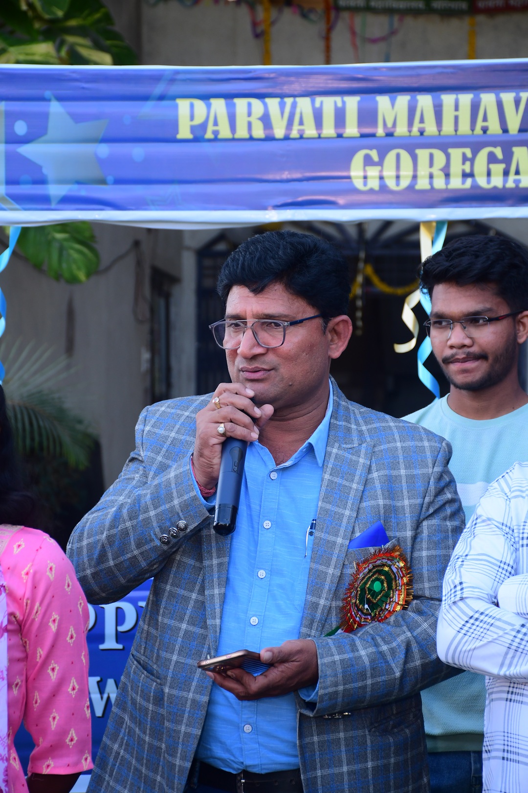 Director at ceremony